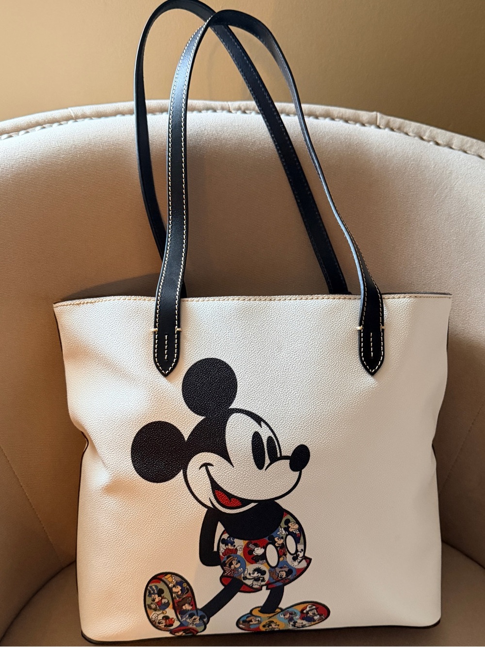 Disney x Dooney & Bourke Mickey Through the Years  Button Tote (Anniversary Edi)
